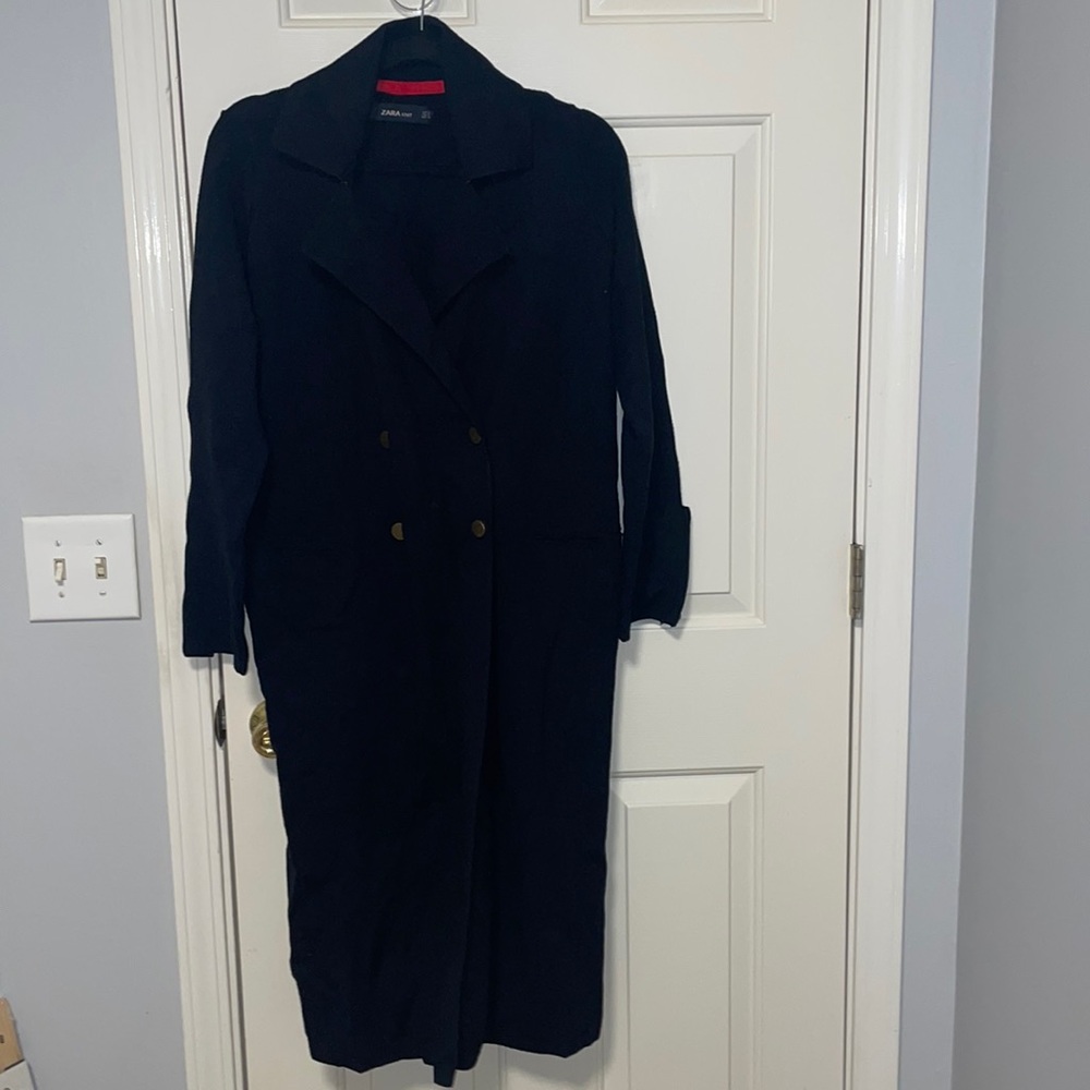 Zara long Knit Coat in size M